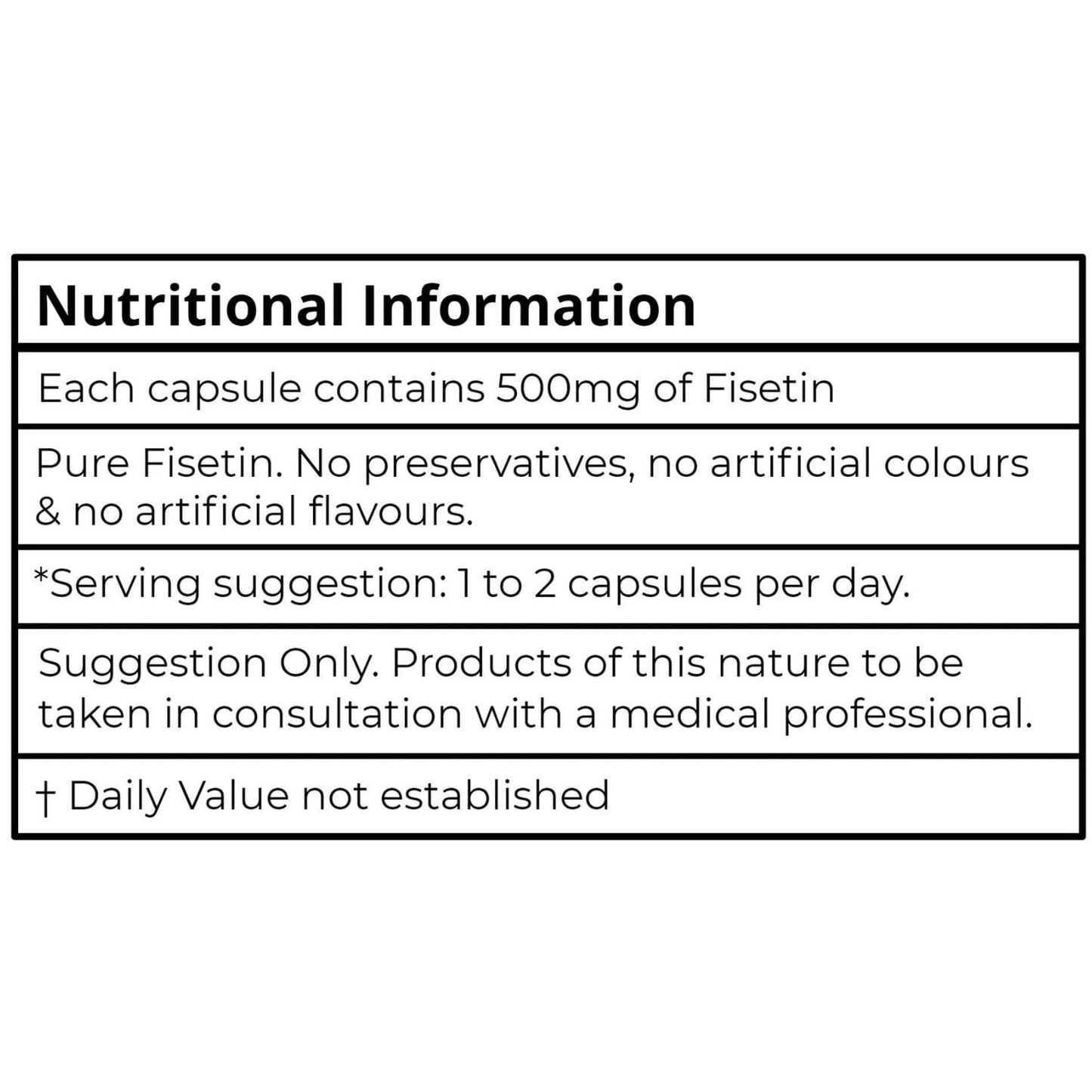 aeternum Fisetin 500mg Capsule, 60 Count