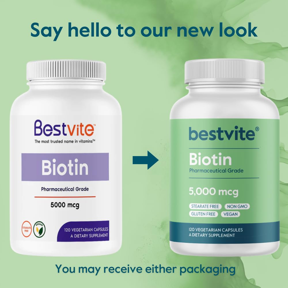 BESTVITE Biotin 5000mcg Capsule, 240 Capsules