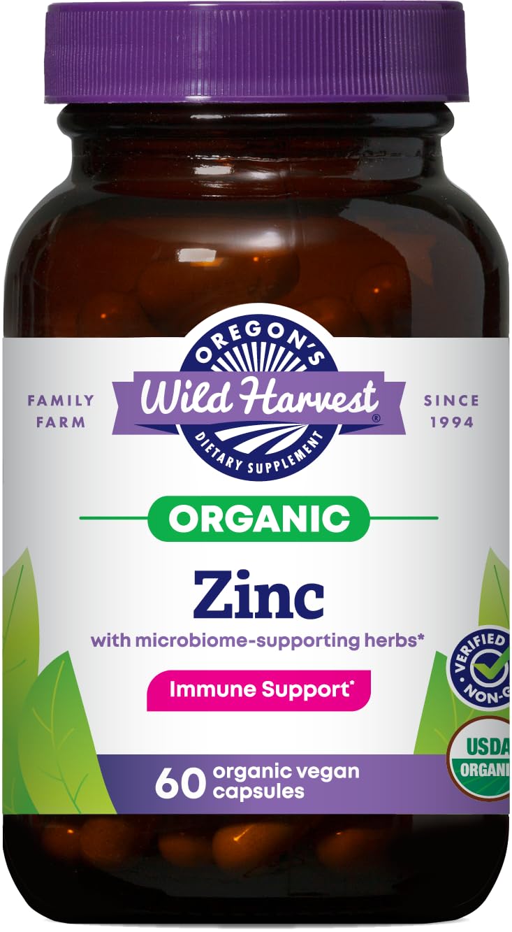 Oregon's Wild Harvest Zinc Capsules 60 Count