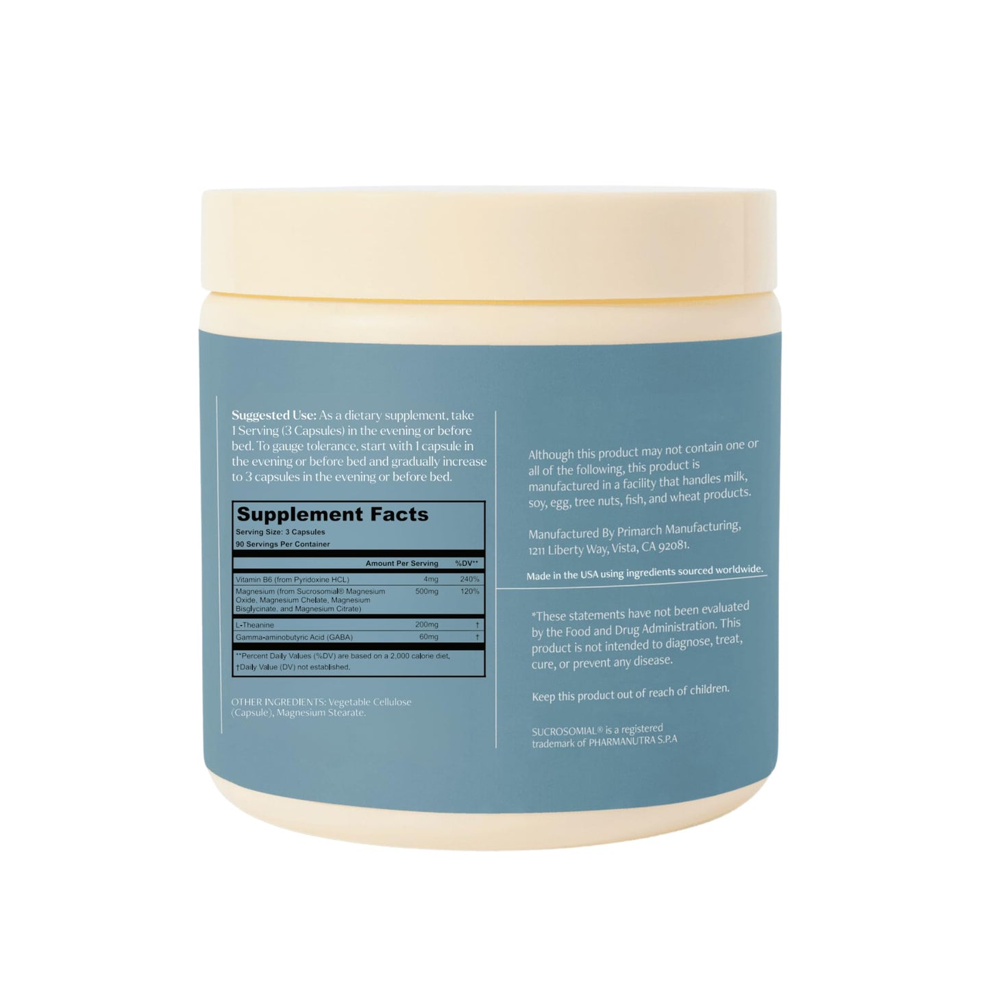 Be Well by Kelly LeVeque Magnesium with GABA, L-theanine & B6, 270 Capsules