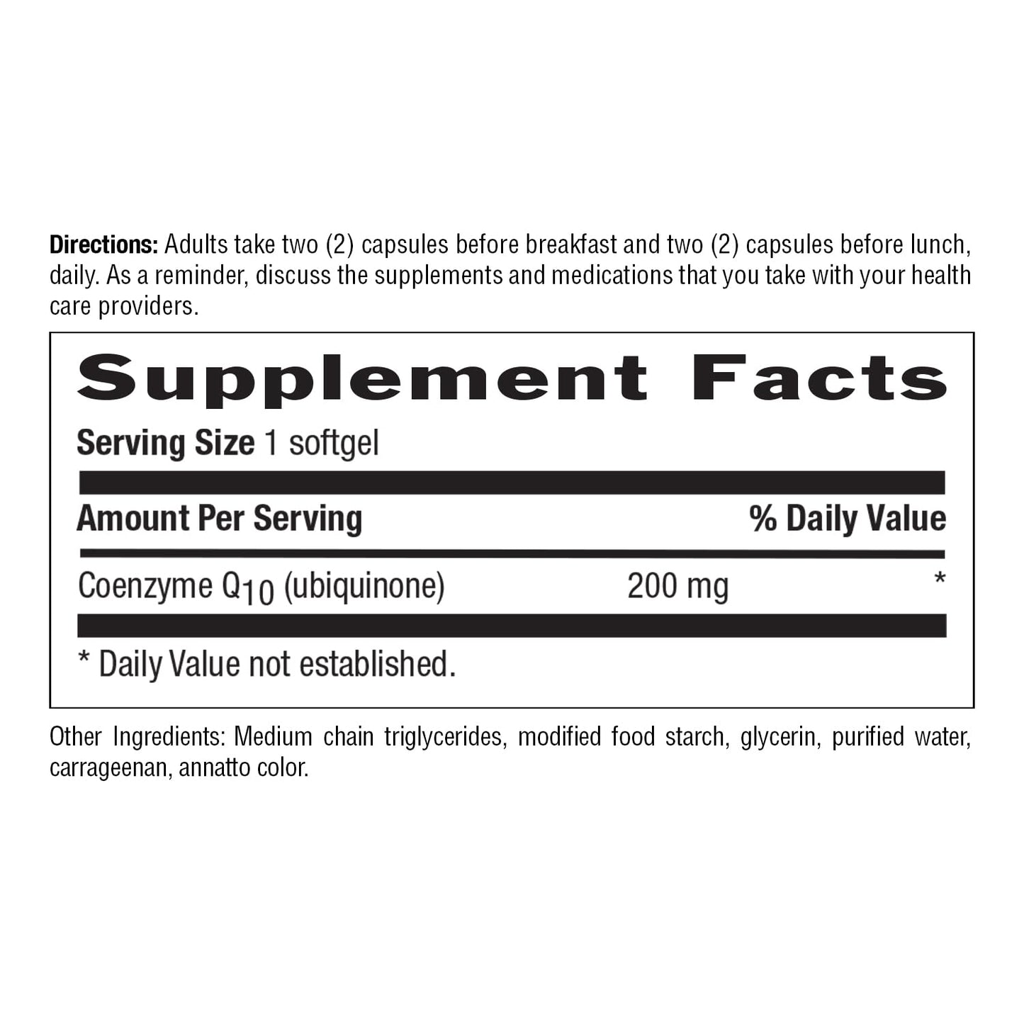 Country Life Simply CoQ10 200mg Softgels, 60 Count