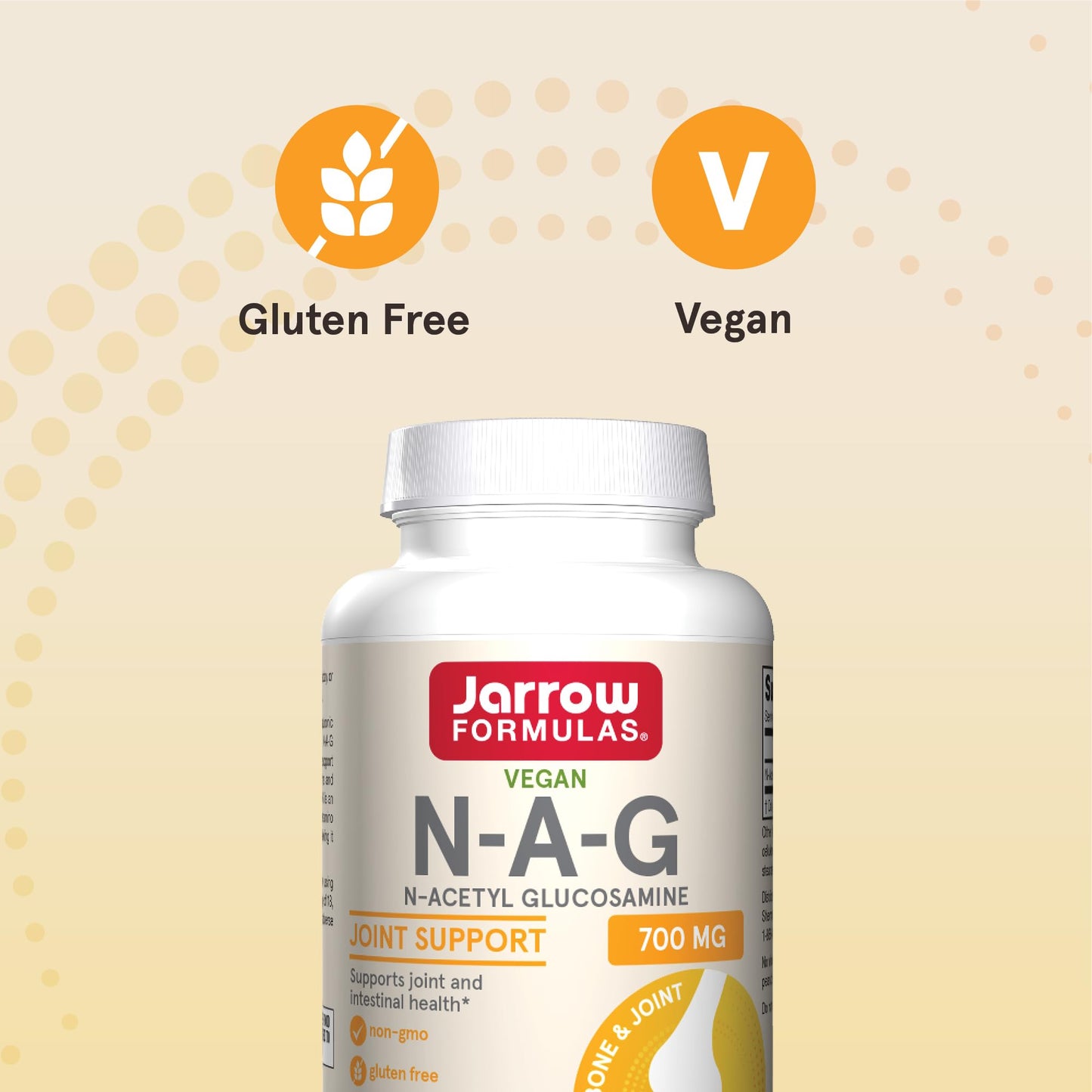 Jarrow Formulas N-A-G 700 mg N-Acetyl Glucosamine Capsules, 120 Count
