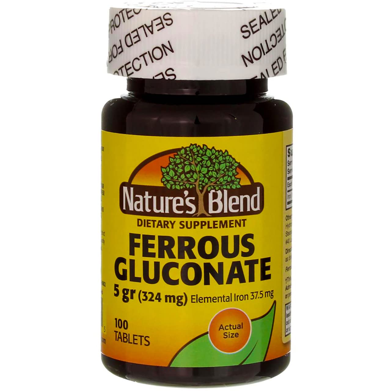 Nature's Blend Ferrous Gluconate 325 mg 1200 Tablets