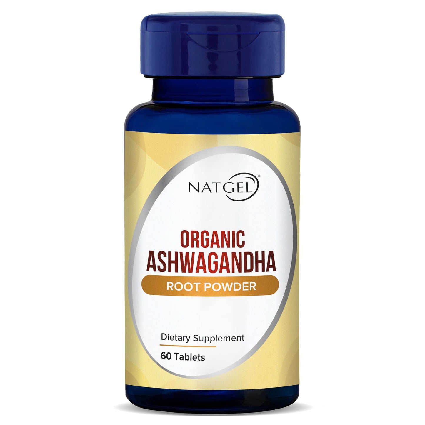 NATGEL Organic Ashwagandha Root Extract Tablets, 60 Count
