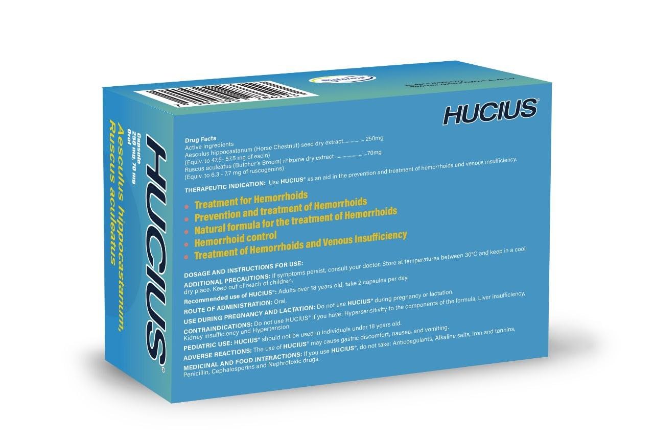 Generic Horse Chestnut & Butcher's Broom Herbal Supplement Capsules, 30 Capsules