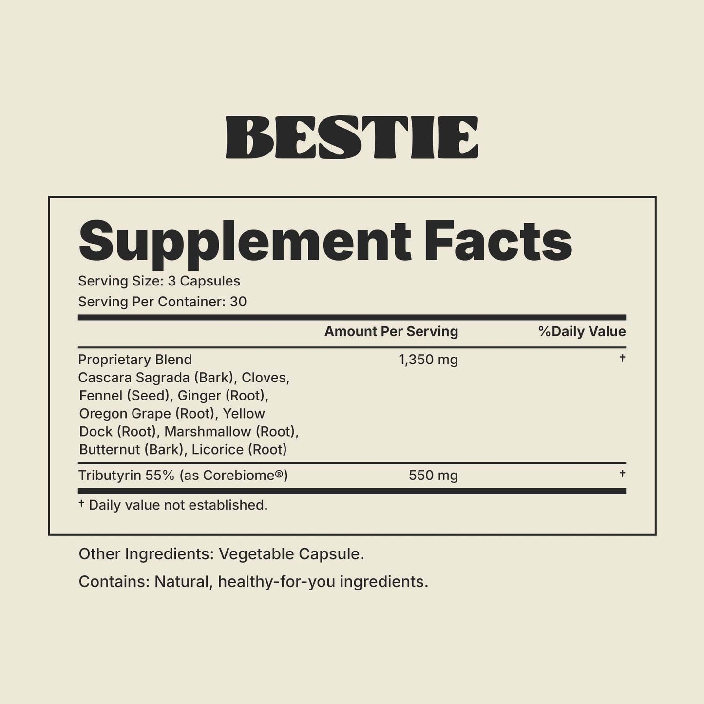 Biohacking Bestie Bloating Bestie Supplement Capsule 30