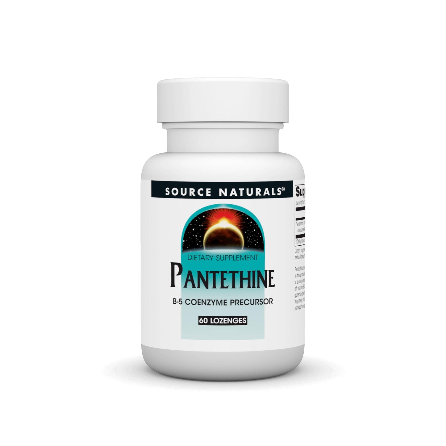Source Naturals Pantethine B-5 Coenzyme Precursor Lozenges, 25 mg, 60 Count