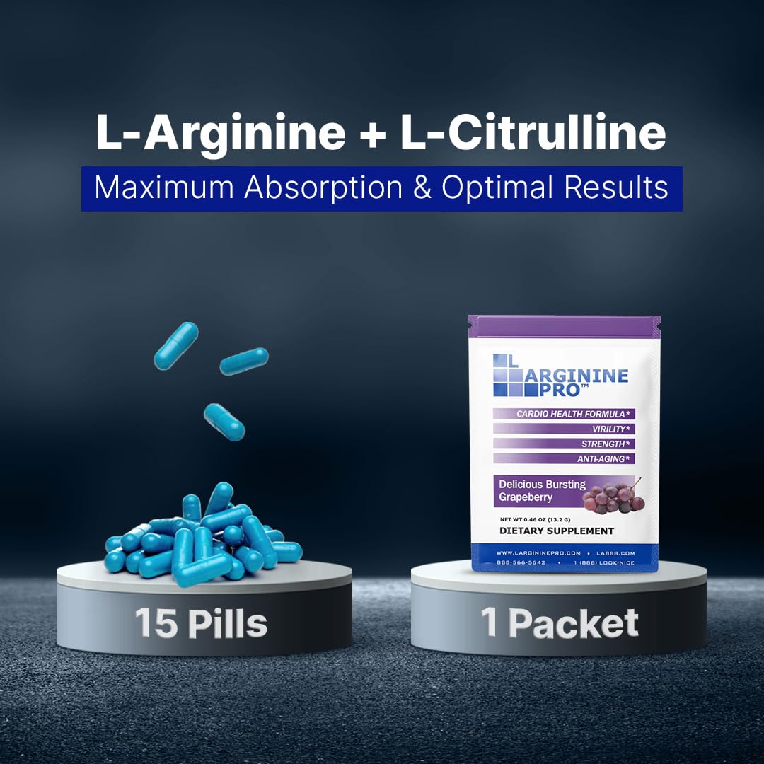 L-ARGININE PRO Supplement Powder, 30 Packets