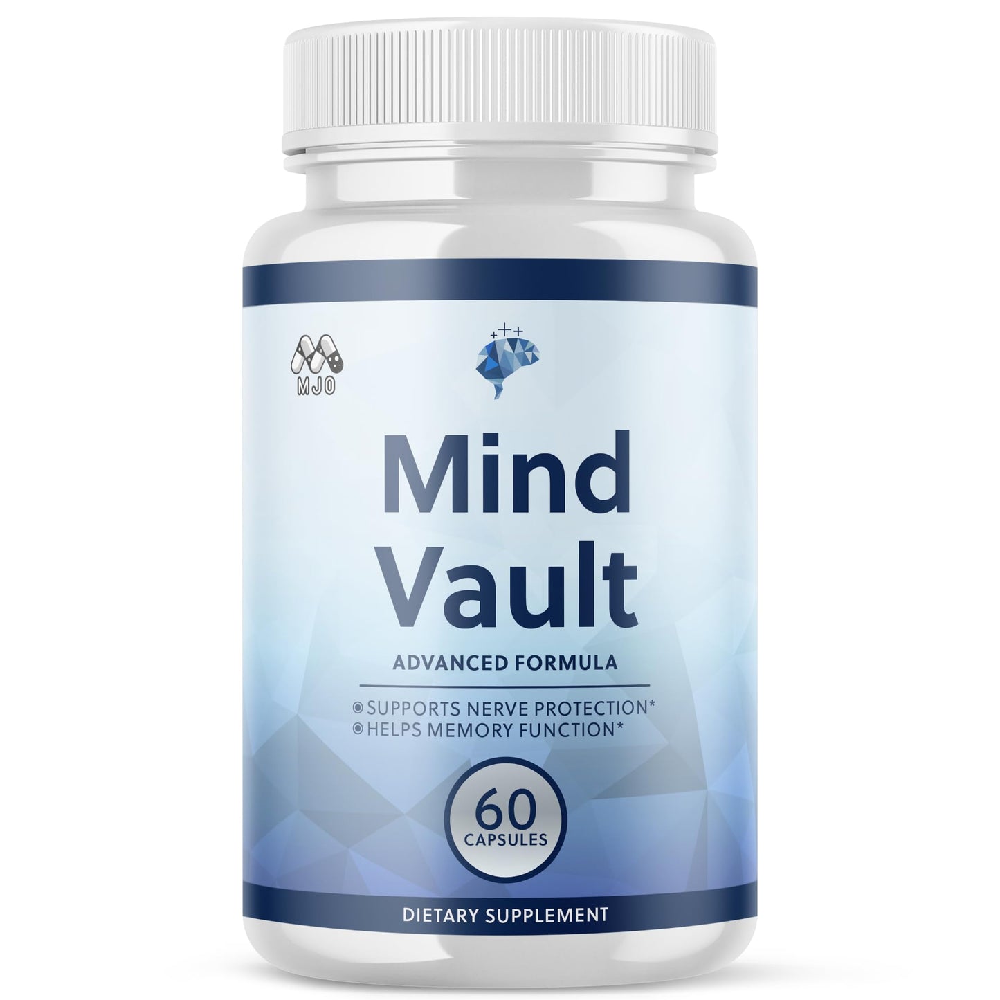 MJO Mind Vault Brain Support Capsules, 60 Capsules