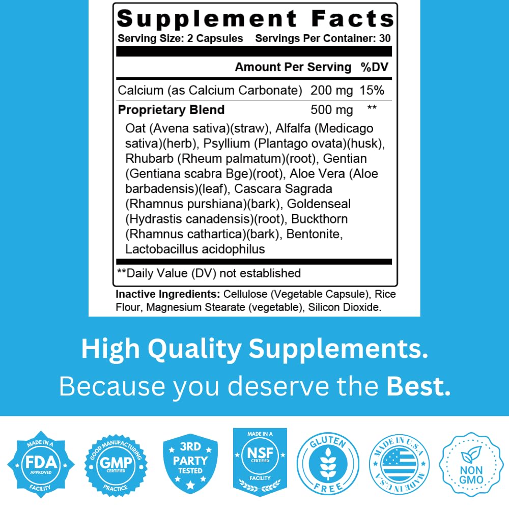 Staver Health Super Colon Cleanse Capsules, 60 Count