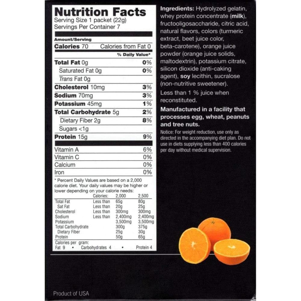 ProtiFit High Protein Orange Fruit Drink Powder, 0.776 oz Total, 2 Pack
