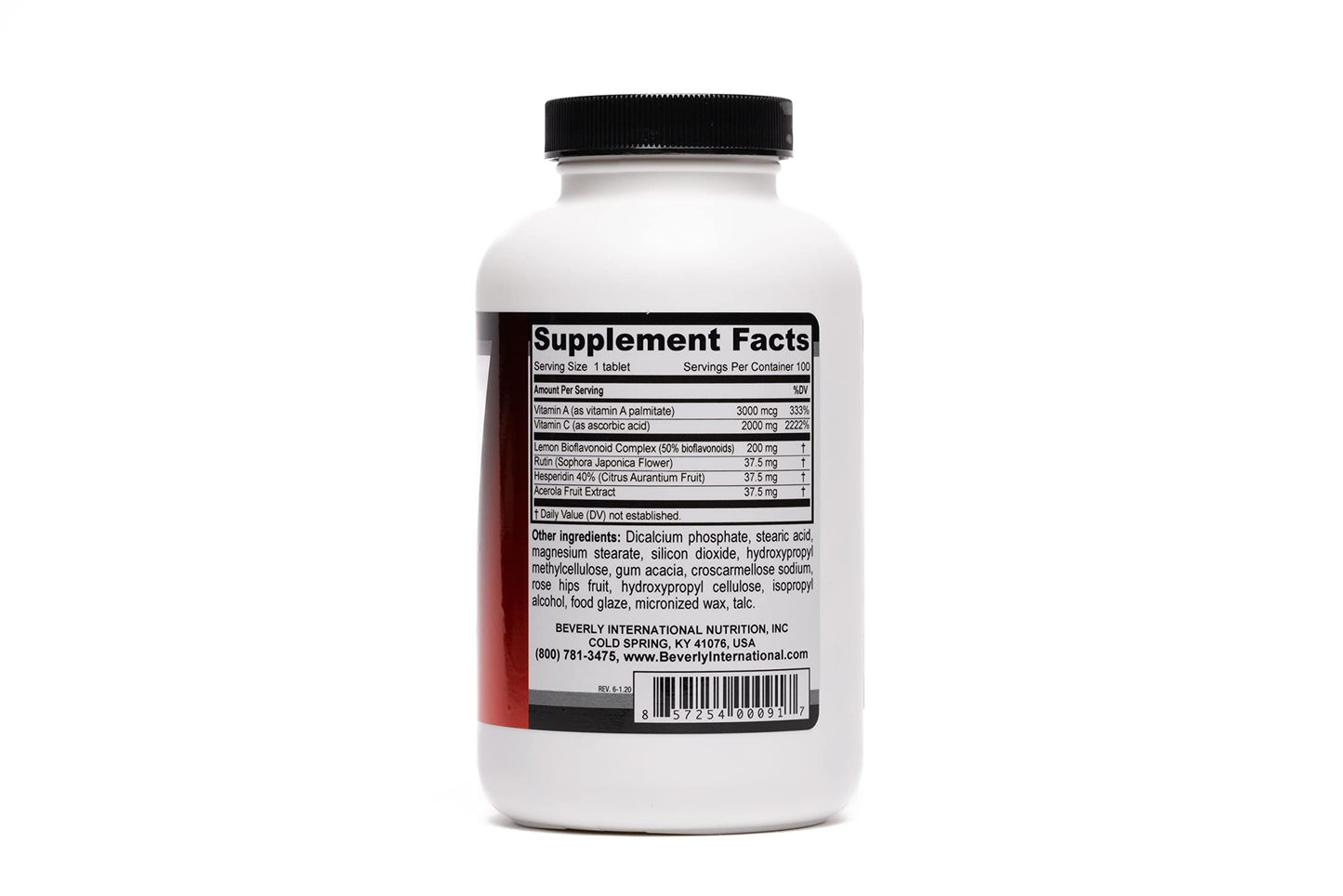 Beverly International Ultra-C Sustained-Release Vitamin C Tablet, 100 Count