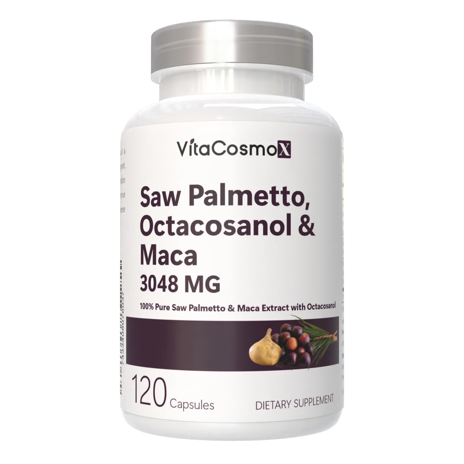 VitaCosmoX Saw Palmetto Complex with Maca Capsules 120 Count