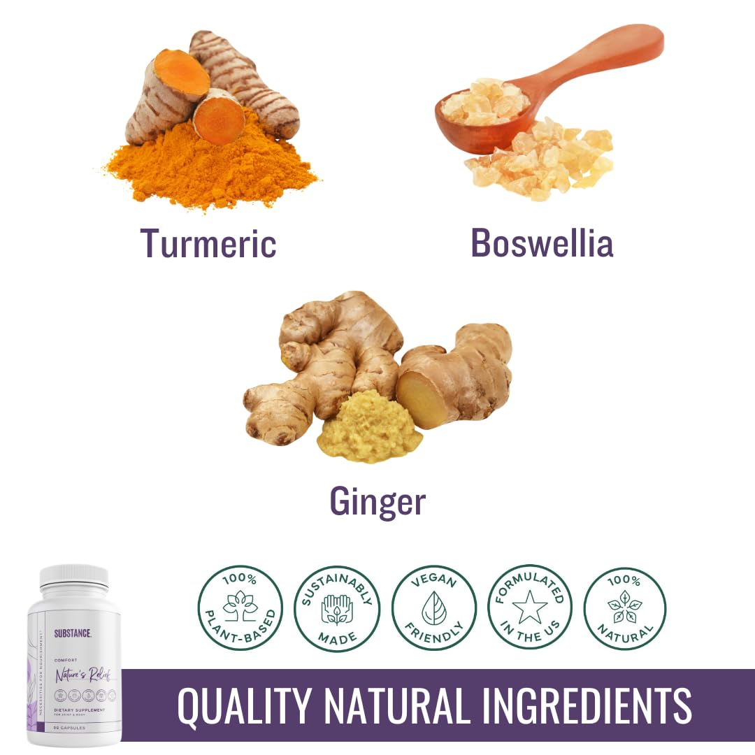 SUBSTANCE Turmeric Curcumin Supplement Capsule 90 Count