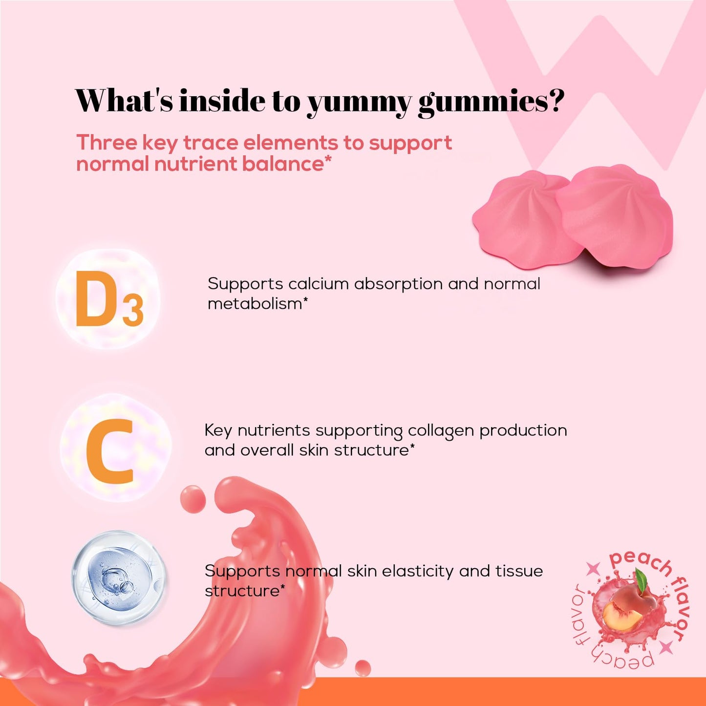 Wondermoon Women's Collagen Gummies with Vitamin C, Biotin & Zinc, 60 Gummies