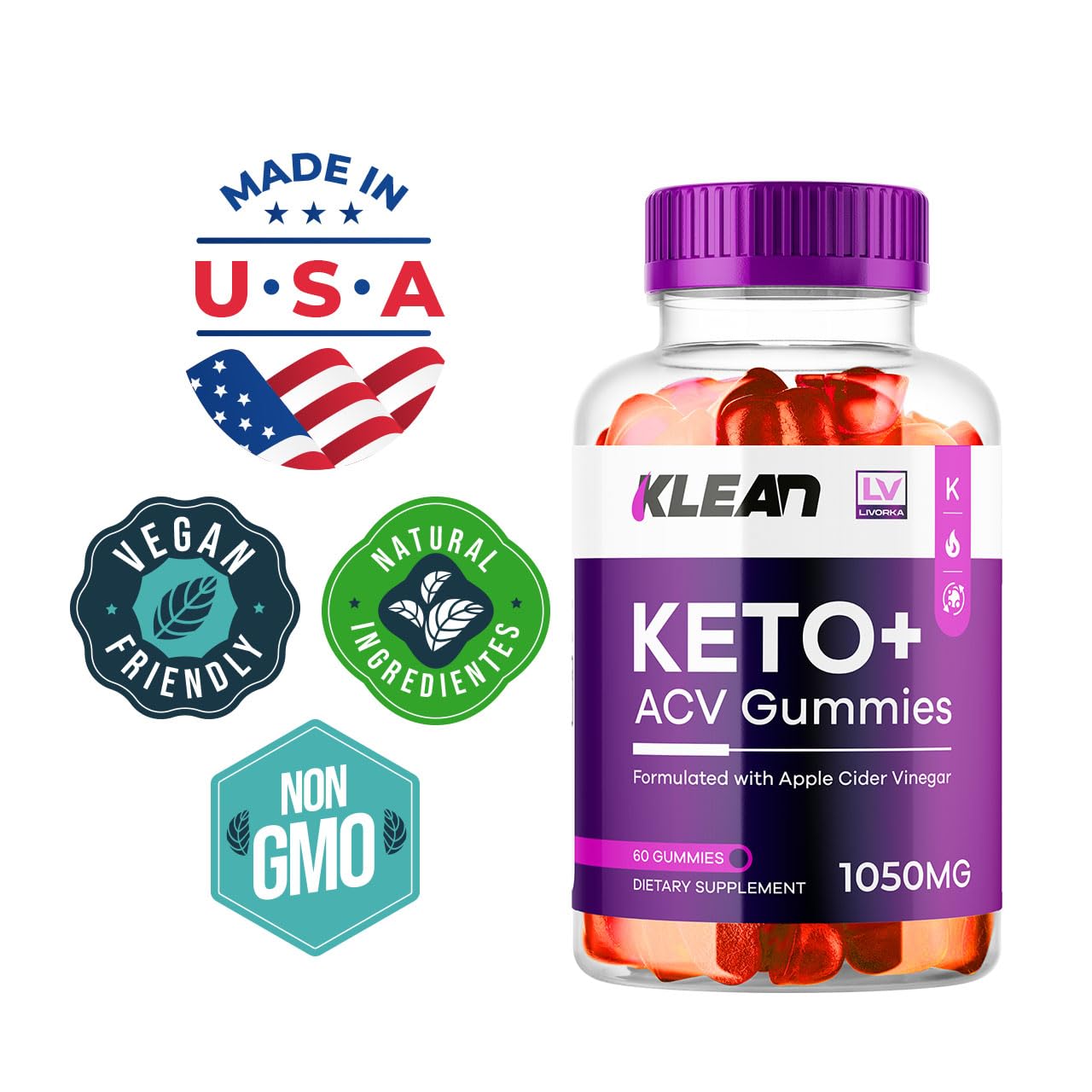 LIVORKA Klean Keto ACV Gummies 180 Gummies