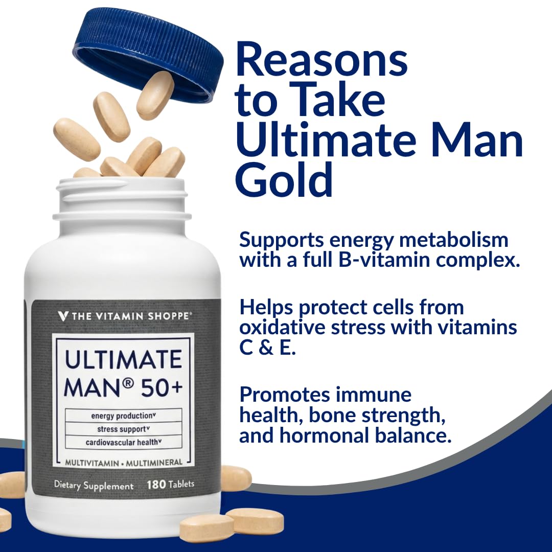 The Vitamin Shoppe Ultimate Man 50+ Multivitamin, 180 Tablets