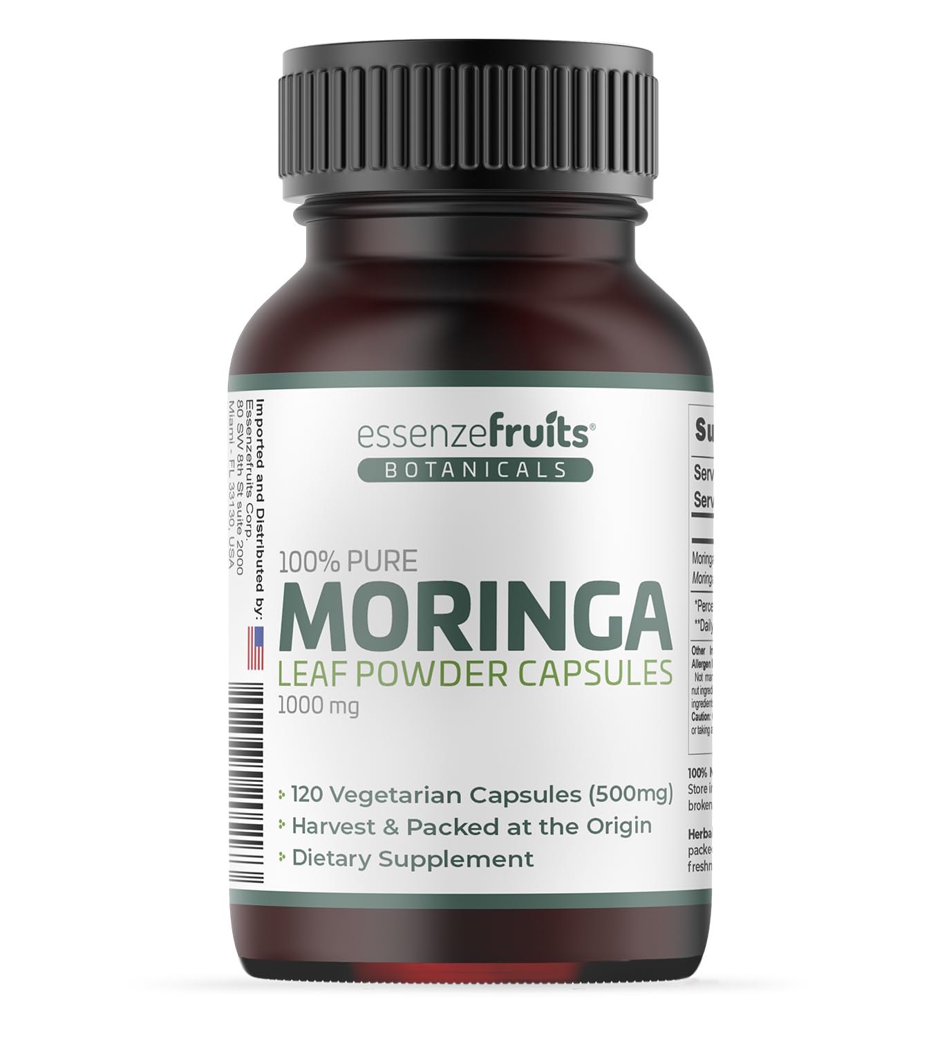 Essenzefruits Moringa Capsules 120 Count