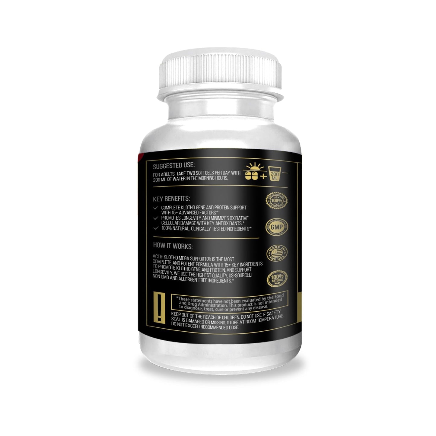 ACTIF Klotho Mega Support Capsules 90 Count