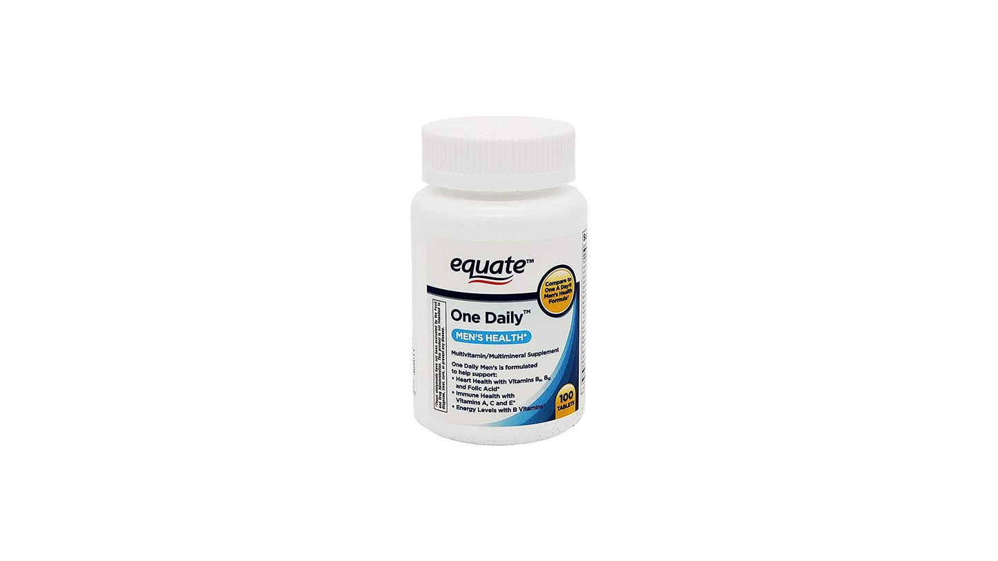 Equate One Daily Multivitamin Men's Health Formula Tablets 100