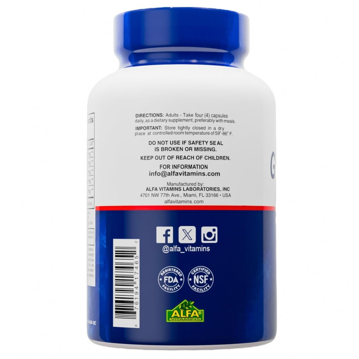 ALFLEXIL Glucosamine & Chondroitin Nutritional Supplement Capsule 240 Capsules