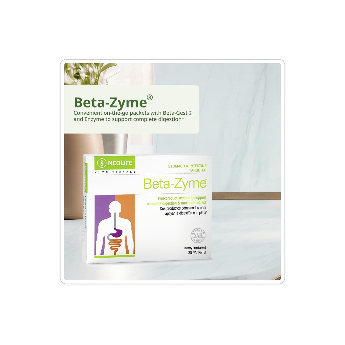 NeoLife Beta-Zyme Digestive Enzyme Blend Tablet, 30 Tablets