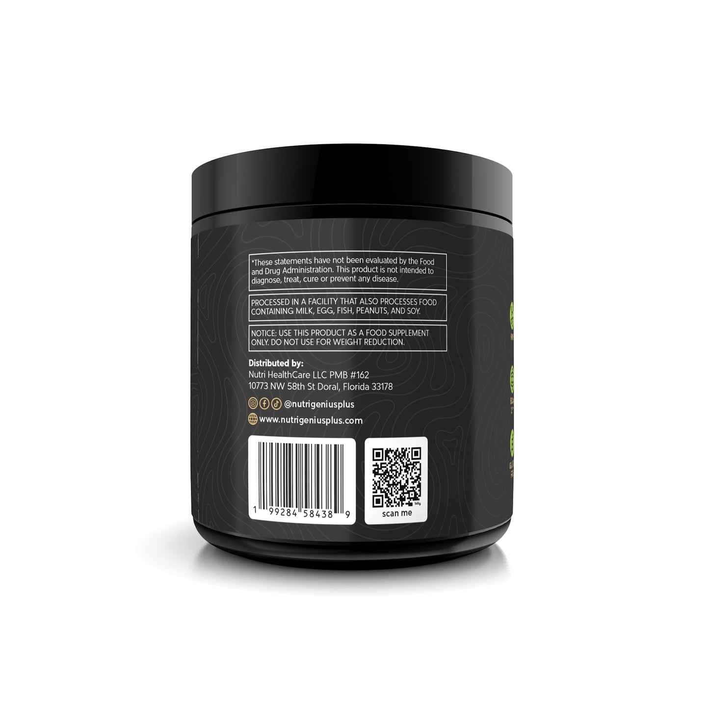 Nutrigenius Creatine Powder Micronized with BCAAs and HMB, Magnesium Malate, Unflavored, 9.94 oz