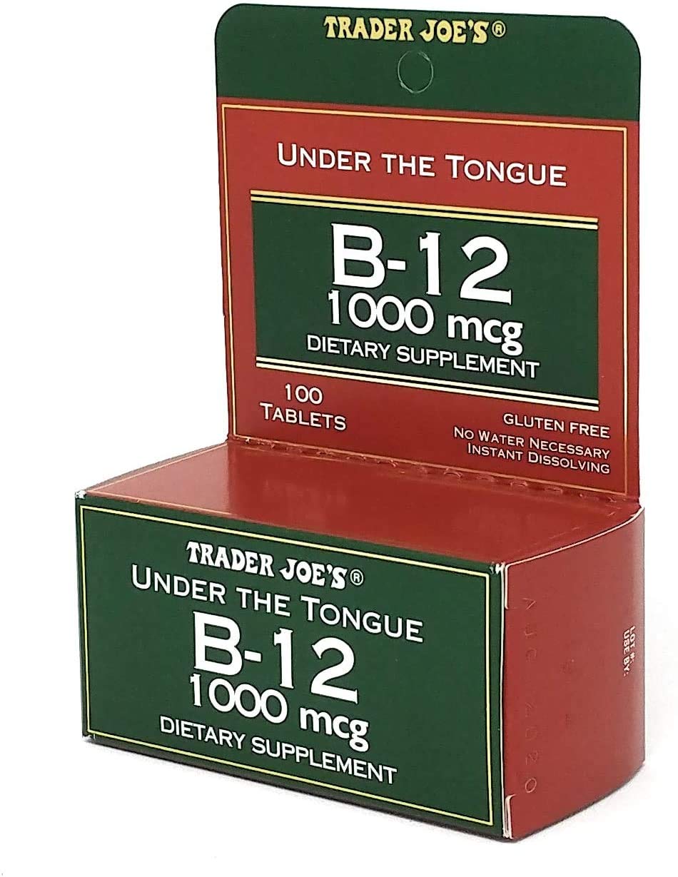 Trader Joe's Under The Tongue B-12 1000 mcg Dietary Supplement Tablet, 100 Tablets