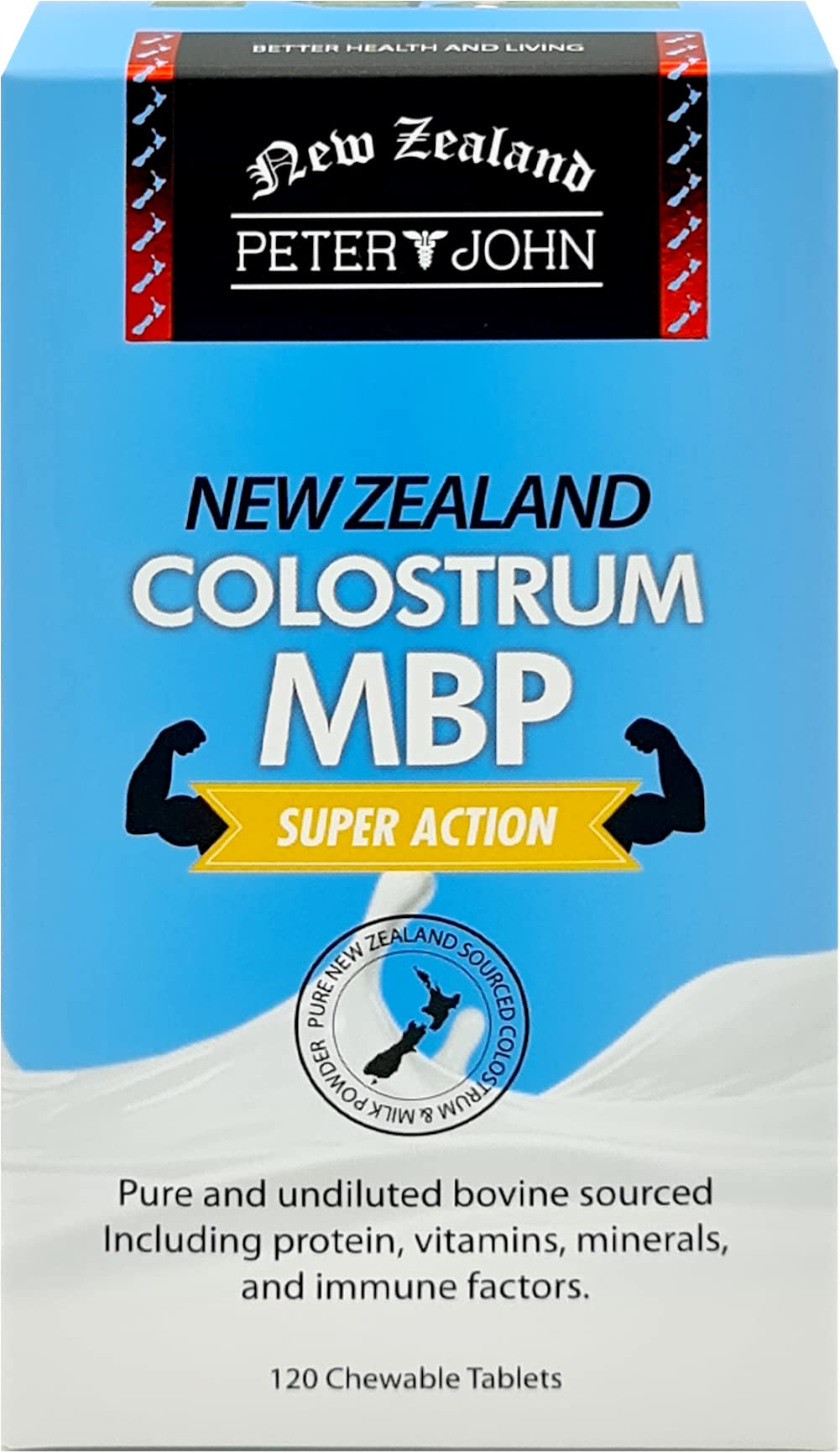 HEALTHFARM New Zealand Colostrum Super Action 120 Chewable Tablets, 3 Pack