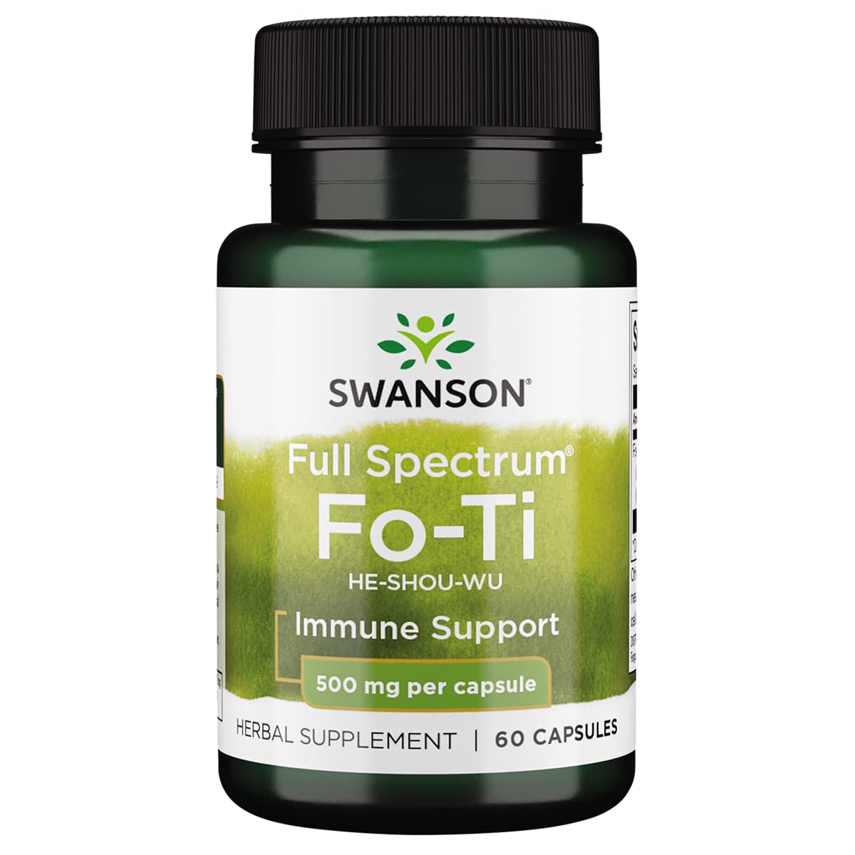 Swanson Fo-Ti 500 Milligrams Capsules, 60 Count
