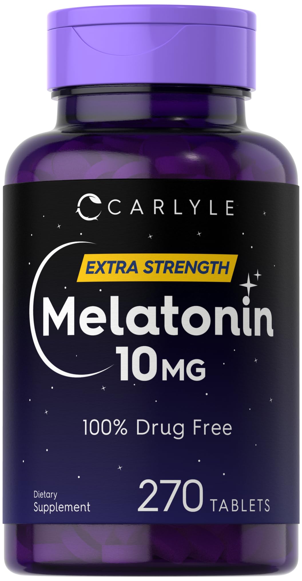 Carlyle Melatonin 10mg with L-Theanine Tablets, 270 Count