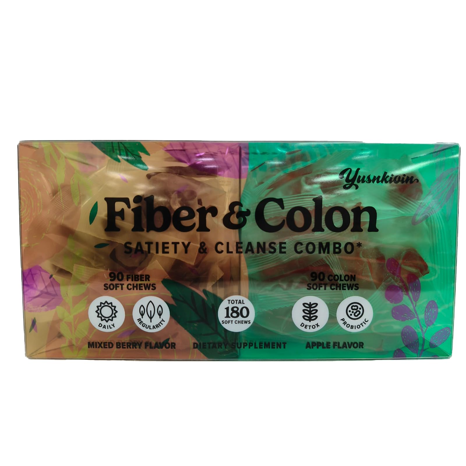 Yusnkioin Fiber Gummies & Colon Gummies, 540 Gummies