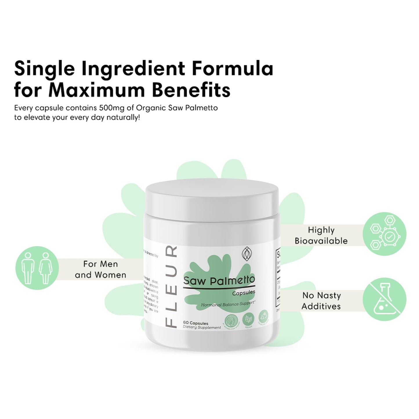 FLEUR Saw Palmetto Supplement Capsule, 1 Count