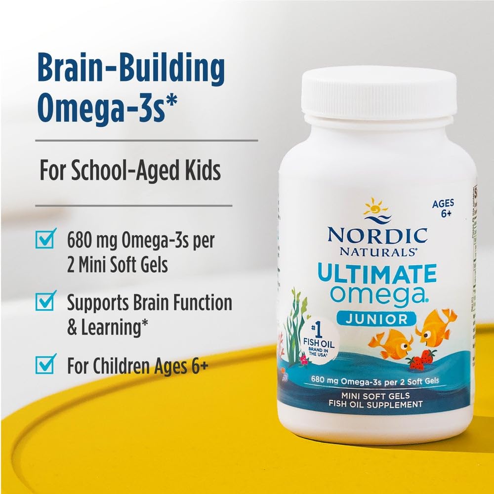 Nordic Naturals Ultimate Omega Jr. for Kids Softgels 120 Count