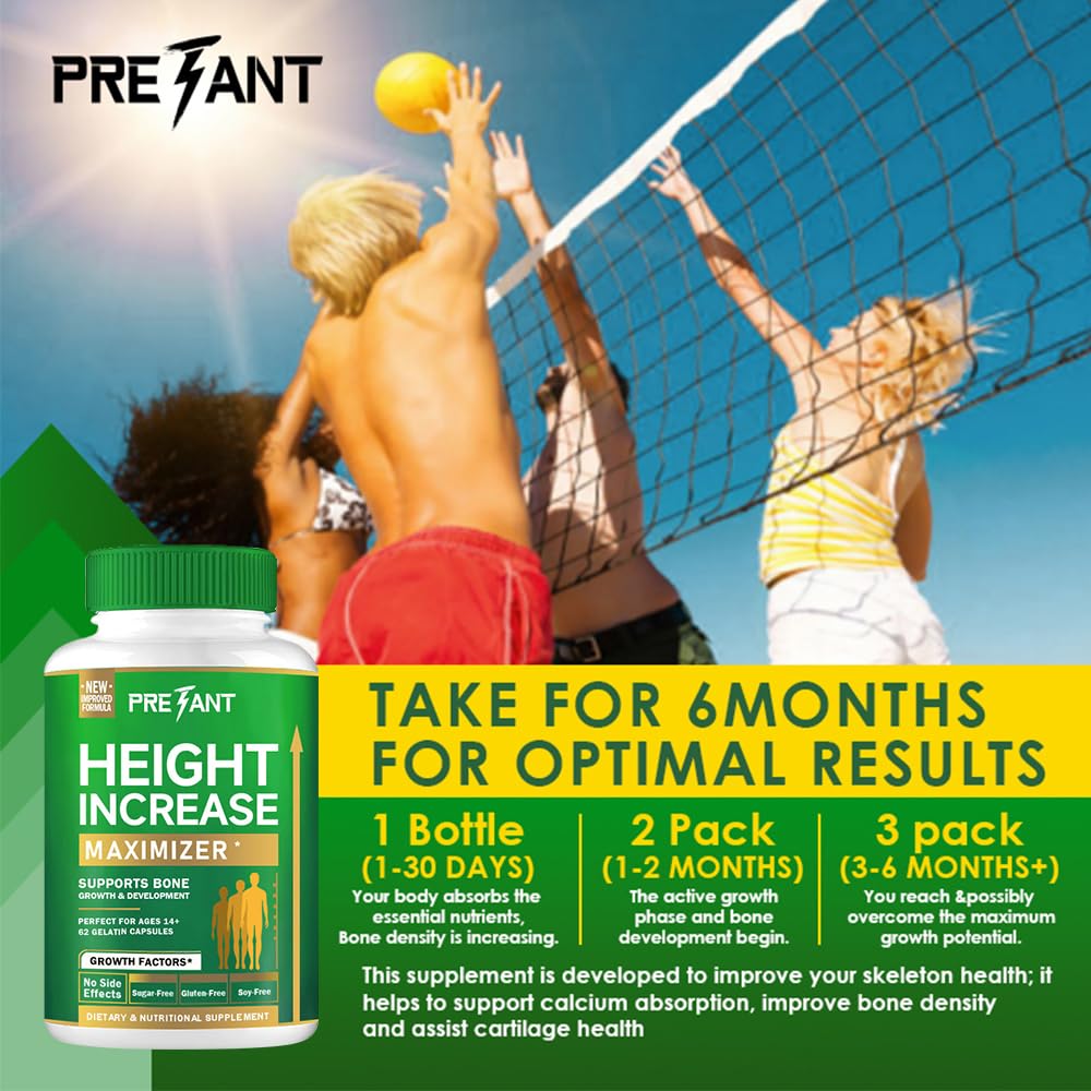 PRETANT Ashwagandha Supplement, Calcium Vitamin & Lysine Extra Strength, Bone and Muscle Health Supplement, 62 Capsules