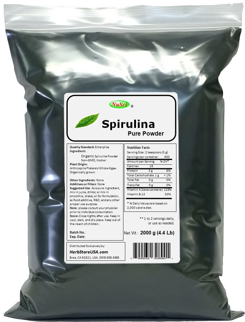 NuSci Spirulina Powder, 70.55 oz