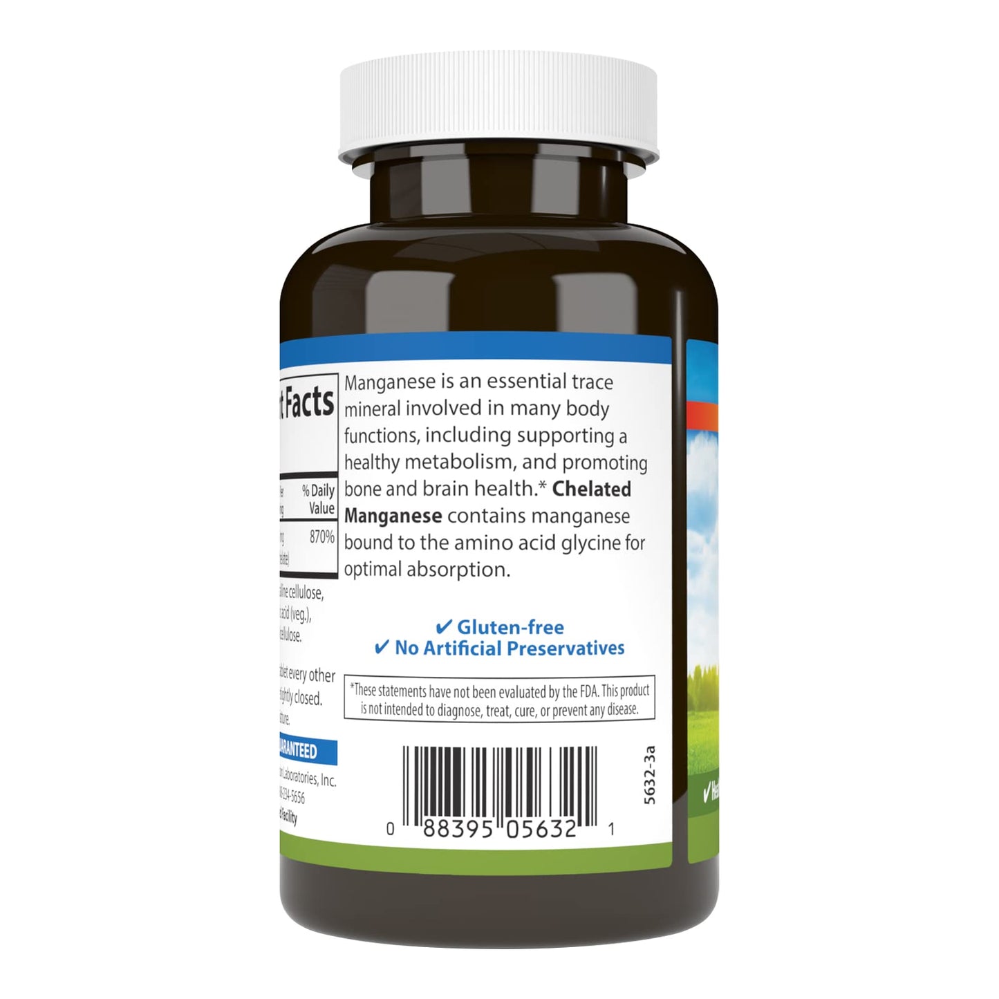 Carlson Chelated Manganese 20 mg, 250 Tablets