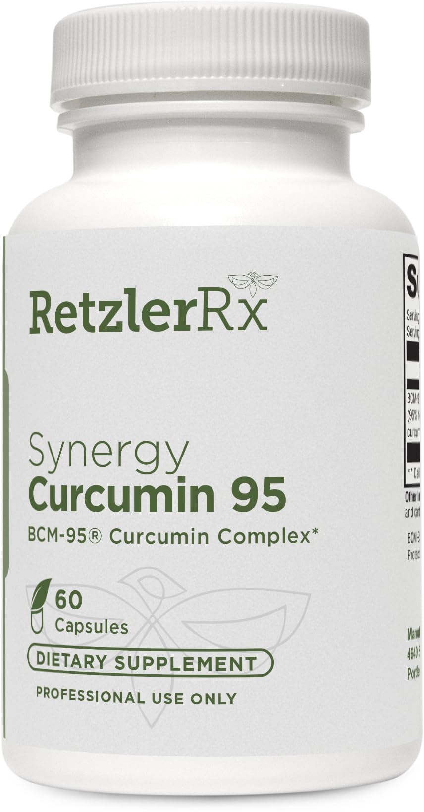 HormoneSynergy Synergy Curcumin 95 - Curcumin Complex by Dr. RetzlerRx Turmeric Curcumin Supplements with Enhanced Bioavailability - Joint Health and Brain Support Supplement Capsule, 60 Count