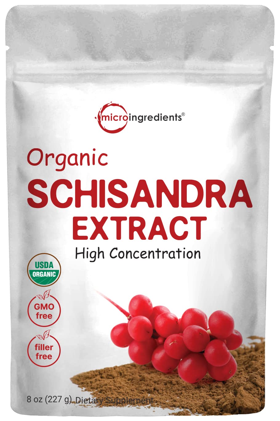 Micro Ingredients Organic Schisandra Extract Powder 8 Ounce