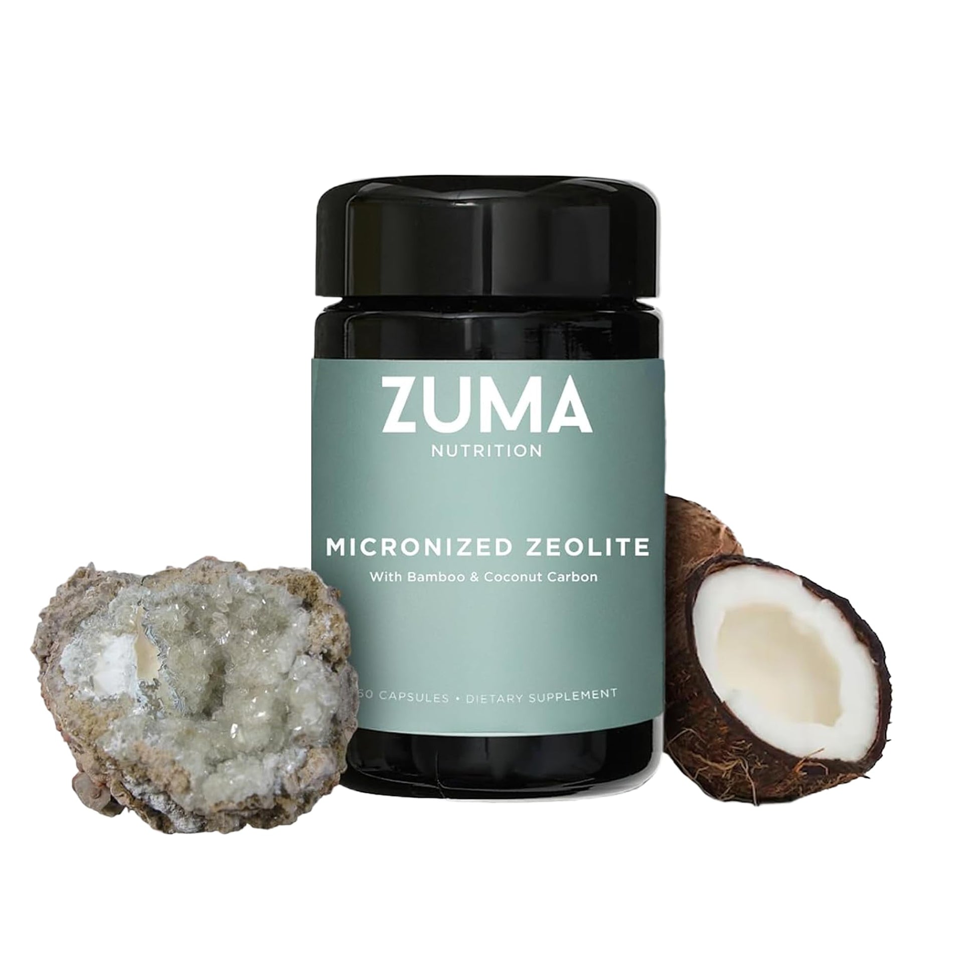 Zuma Nutrition Zeolite Micronized Capsules, Vegan Formula with Volcanic and Ocean Minerals for Gut Health Support, 60 Capsules