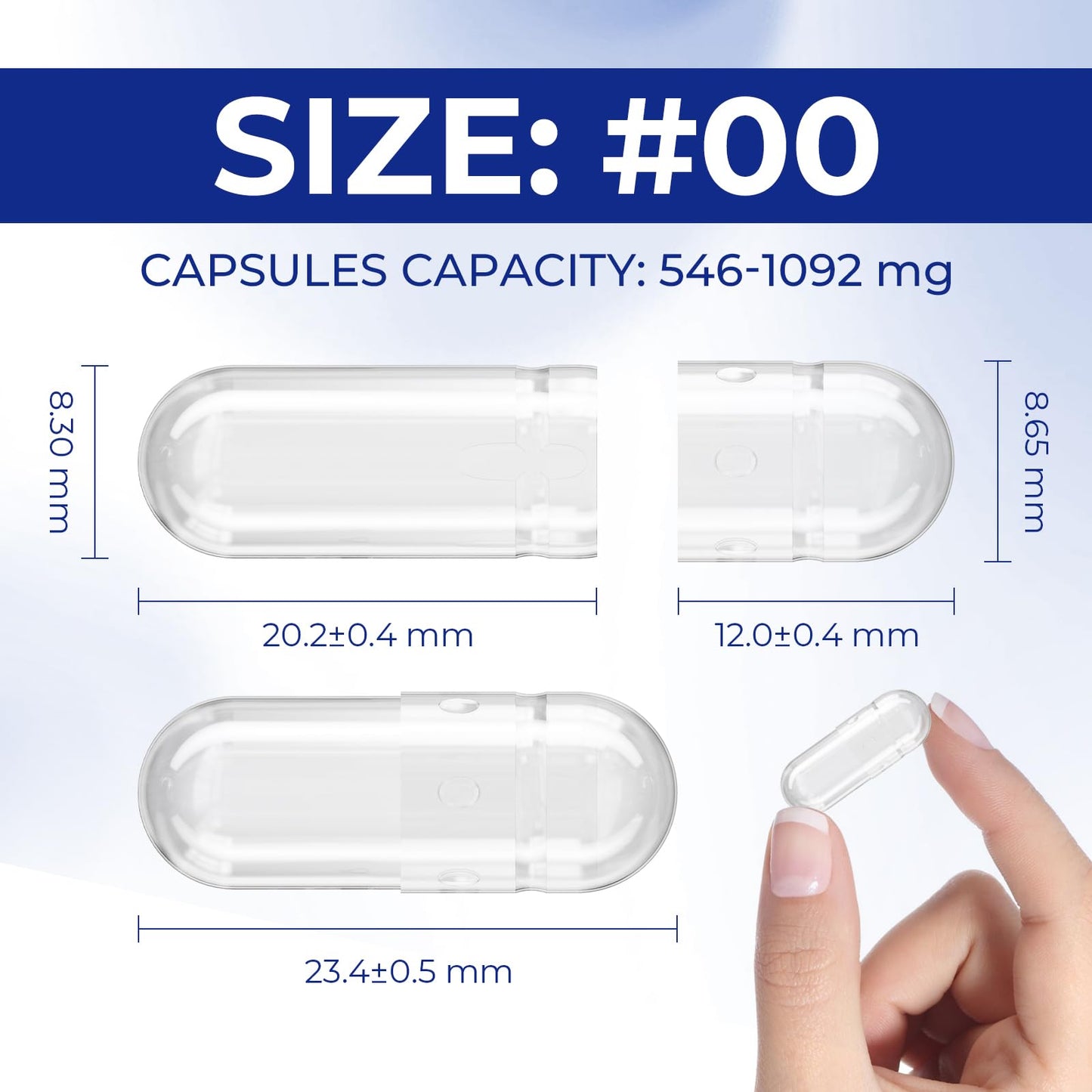MéipaLien Vegan Separated Empty Veggie Capsules, 1000 Count
