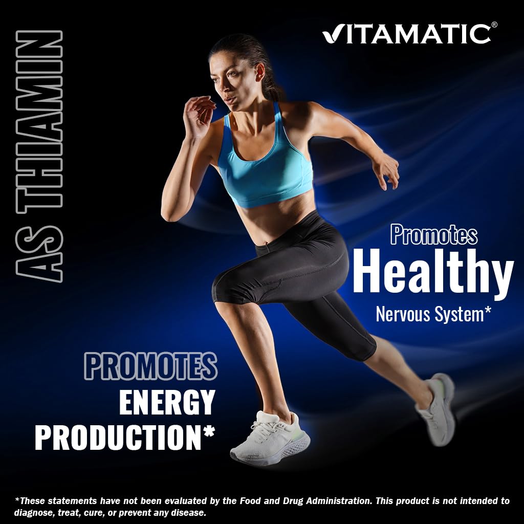 Vitamatic Vitamin B1 Thiamine Mononitrate 100mg, Tablets, 500 Count