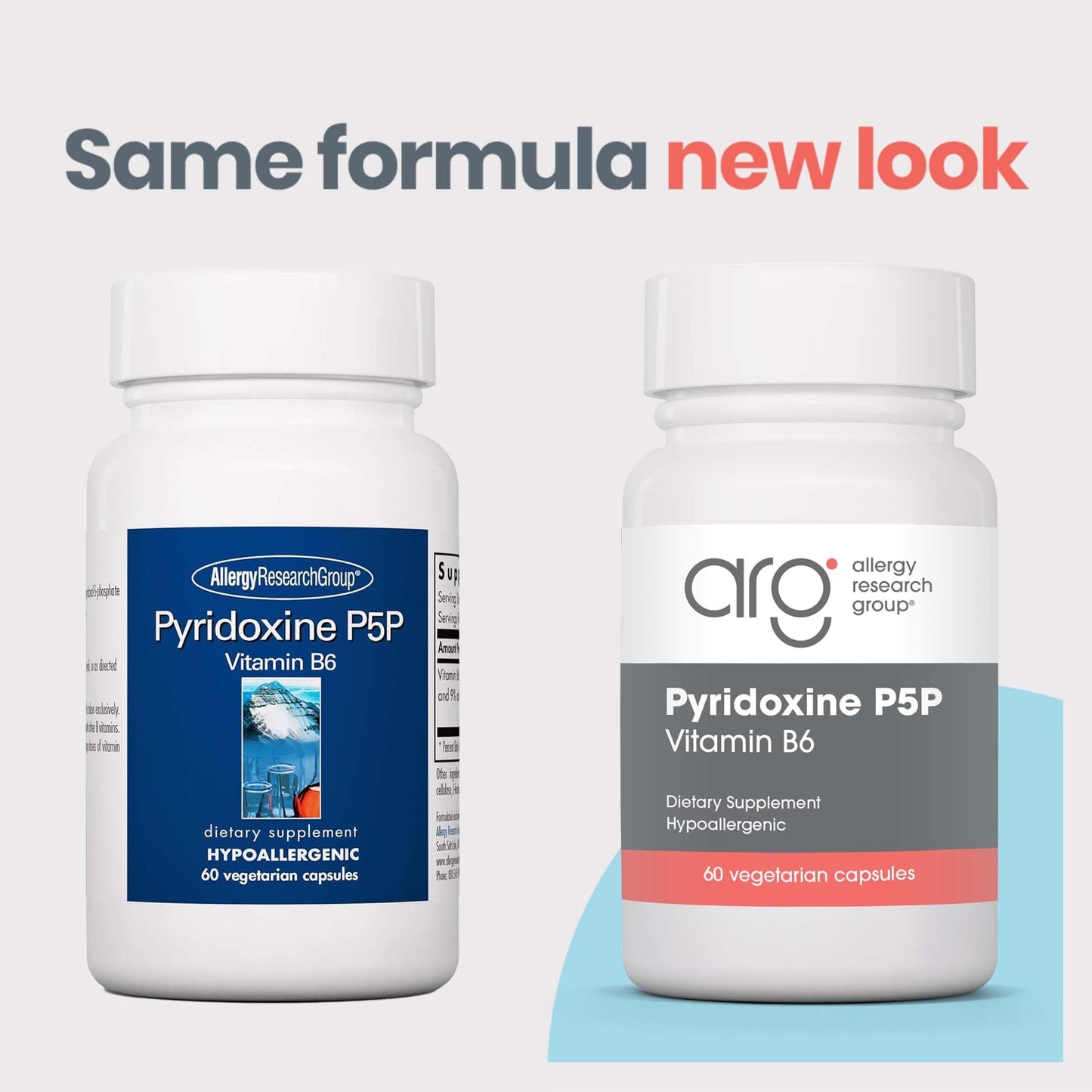 Allergy Research Group Pyridoxine P5P Active Vitamin B6 Supplement 60 Capsules