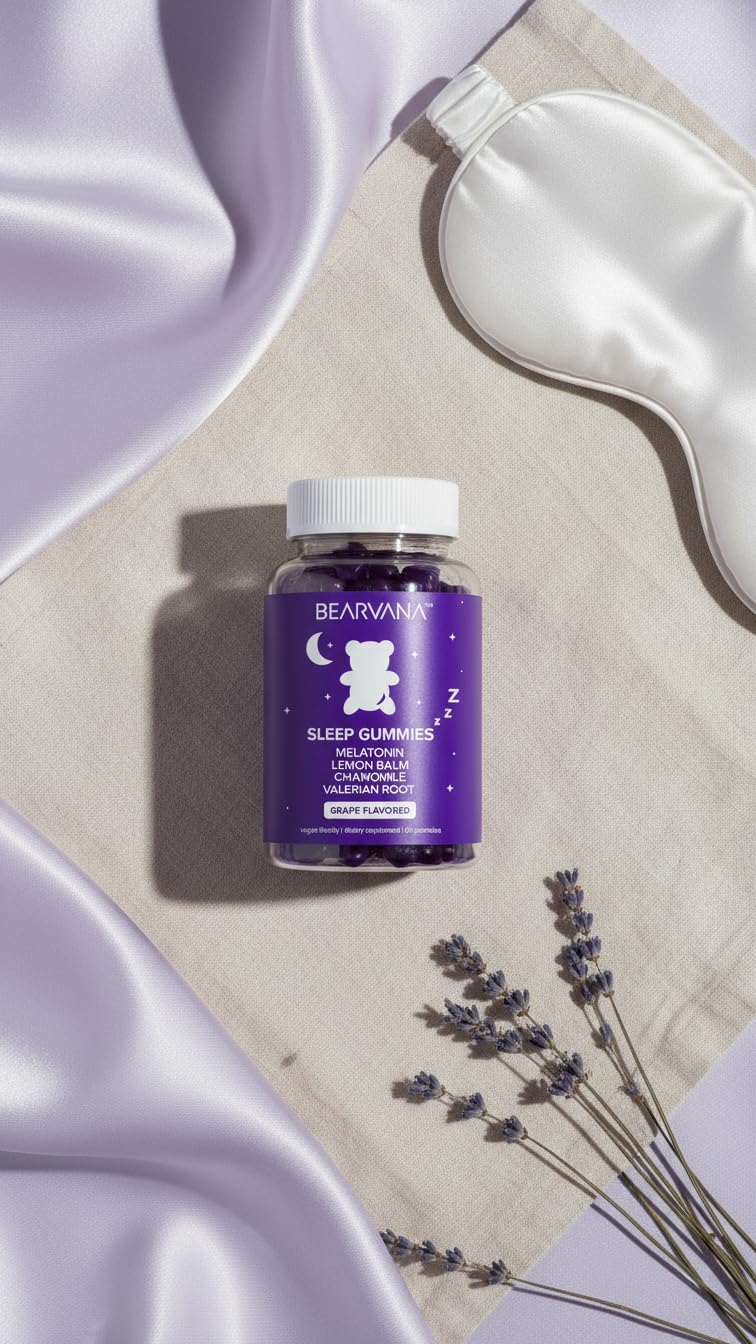 BEARVANA Sleep Gummies with Melatonin Gummies 60 Count