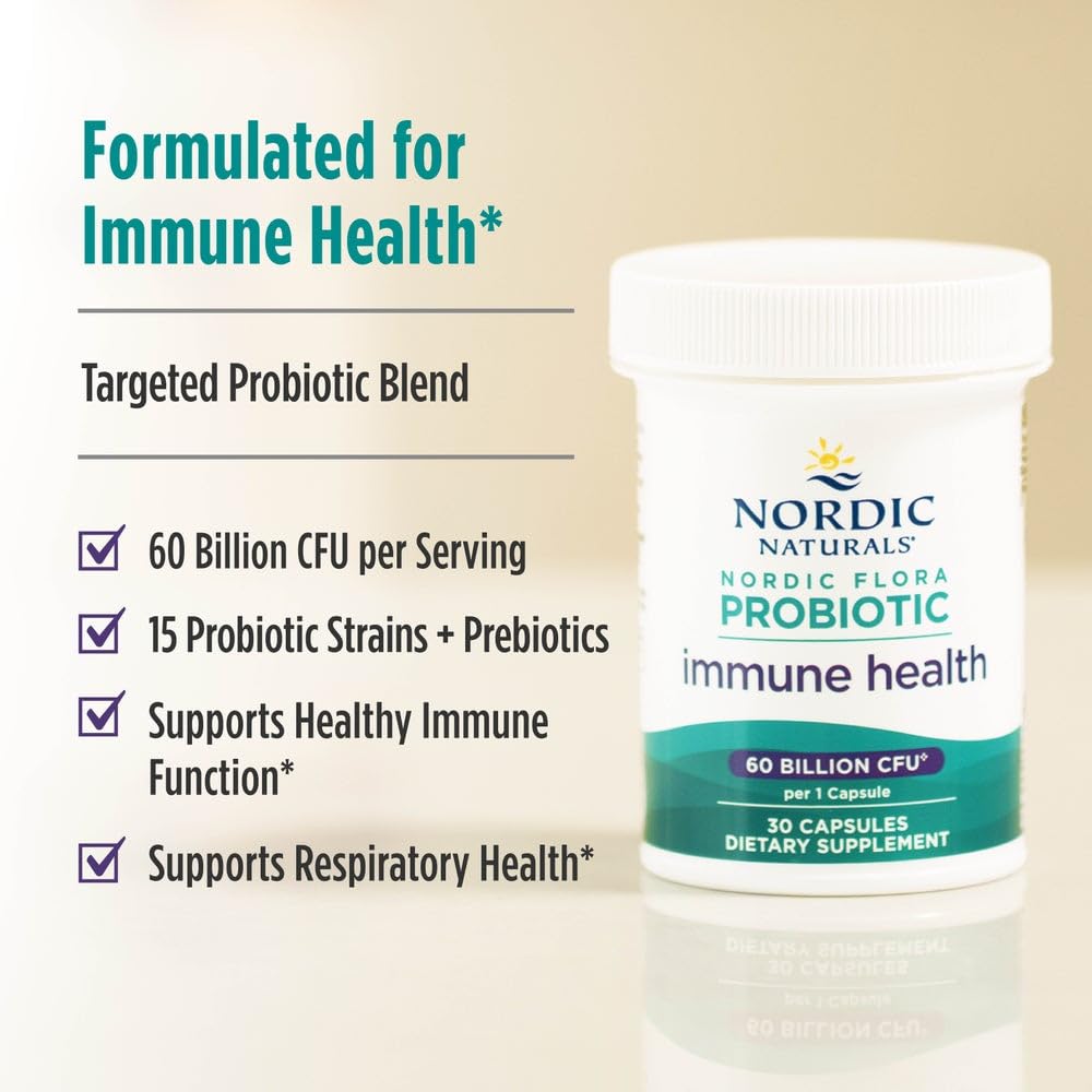 Nordic Naturals Nordic Flora Probiotic Immune Health Capsules 30