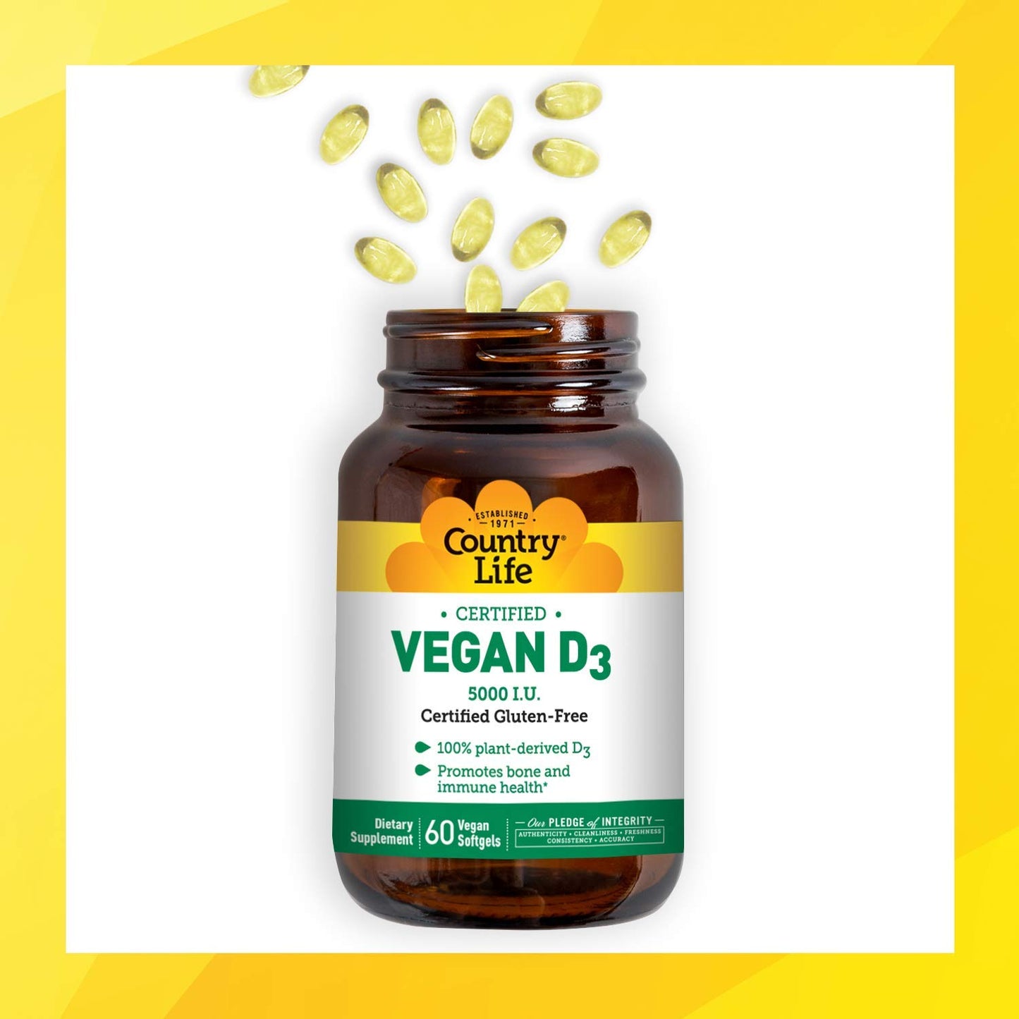 Country Life Vegan D3 Softgel 60 Count