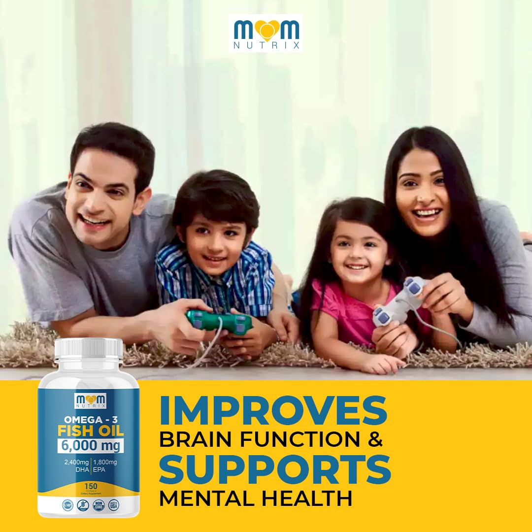 MOM NUTRIX Omega 3 Fish Oil with Maximum EPA DHA Softgels 150