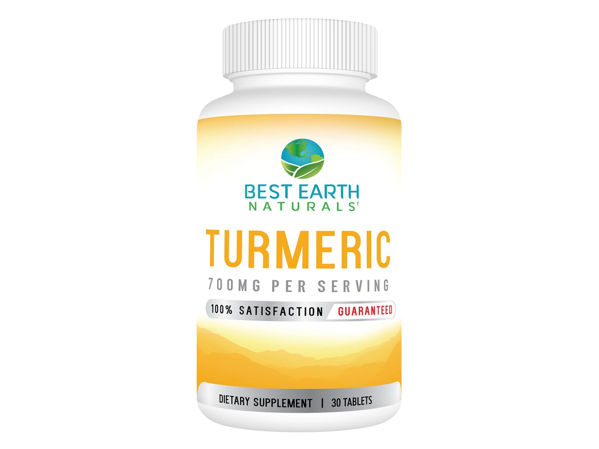 Best Earth Naturals Organic Turmeric 700 mg with Black Pepper for Max Absorption Tablets, 30 Count