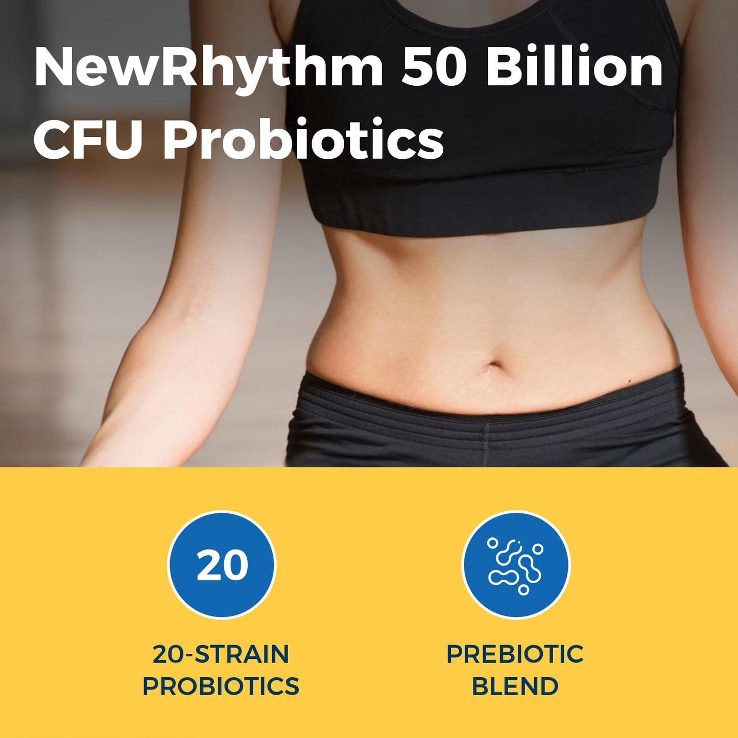NewRhythm Probiotics 50 Billion CFU 20 Strains Capsules 60