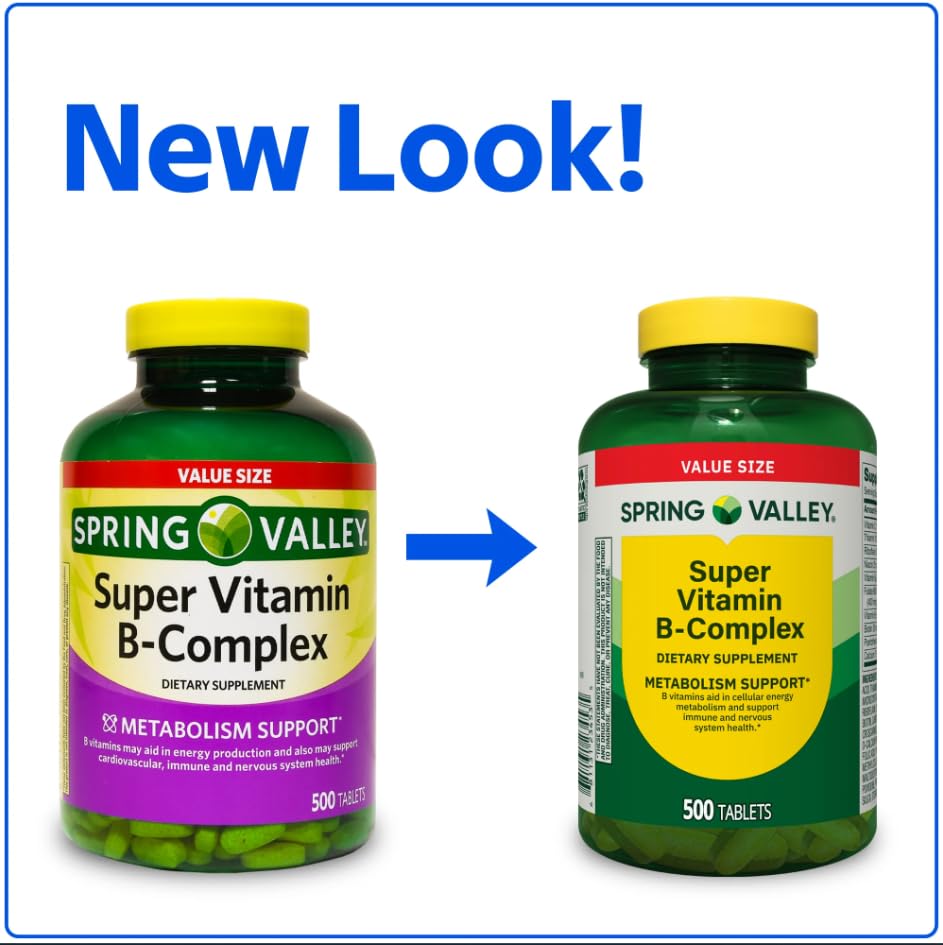 Generic Super Vitamin B-Complex Dietary Supplement Tablets 500